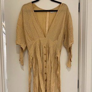 Nude Short Sleeve Mini Dress